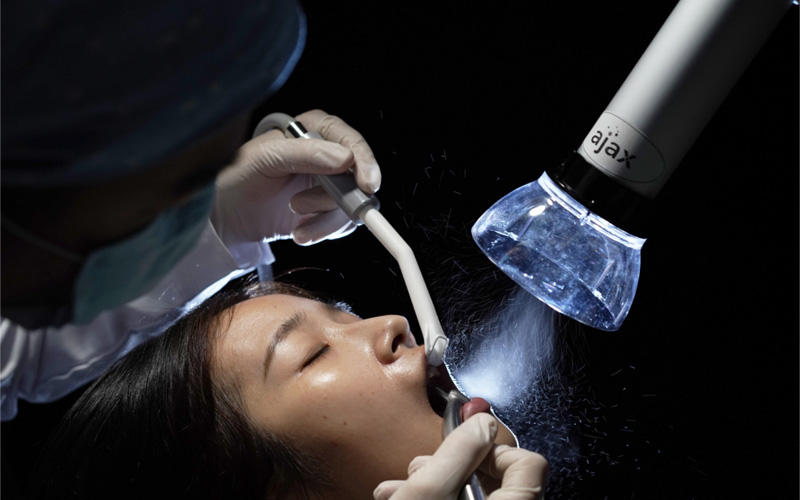 Use ADS Extraoral Dental Suction System