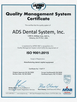 Quality Management System Certificate